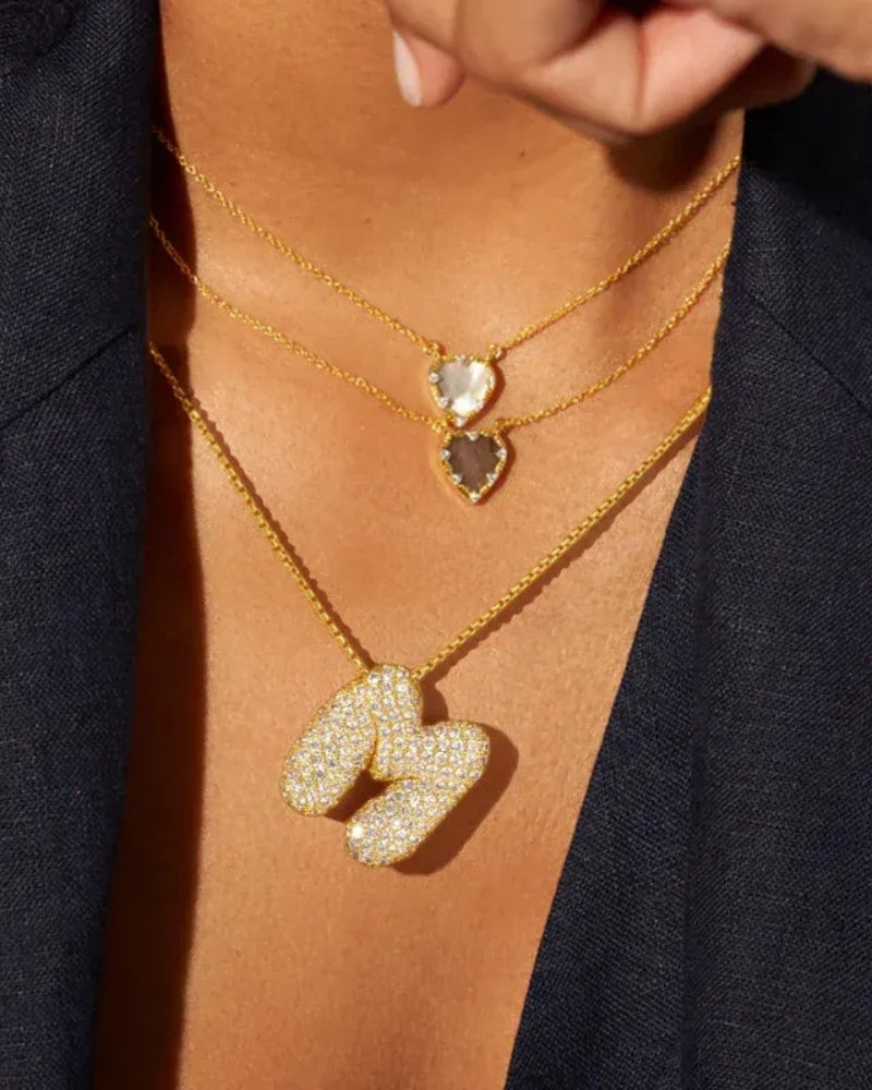 Personalisierte Bubble Kette – Alphabet-Halskette für den Alltag