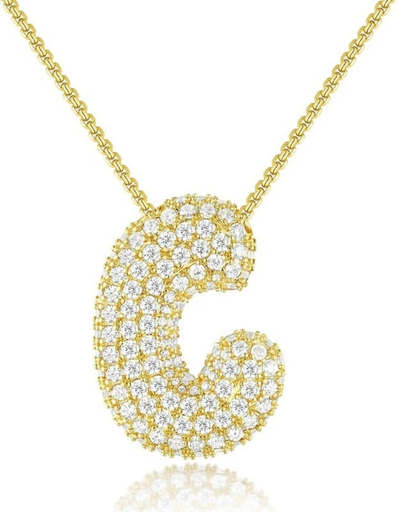 Personalisierte Bubble Kette – Alphabet-Halskette für den Alltag