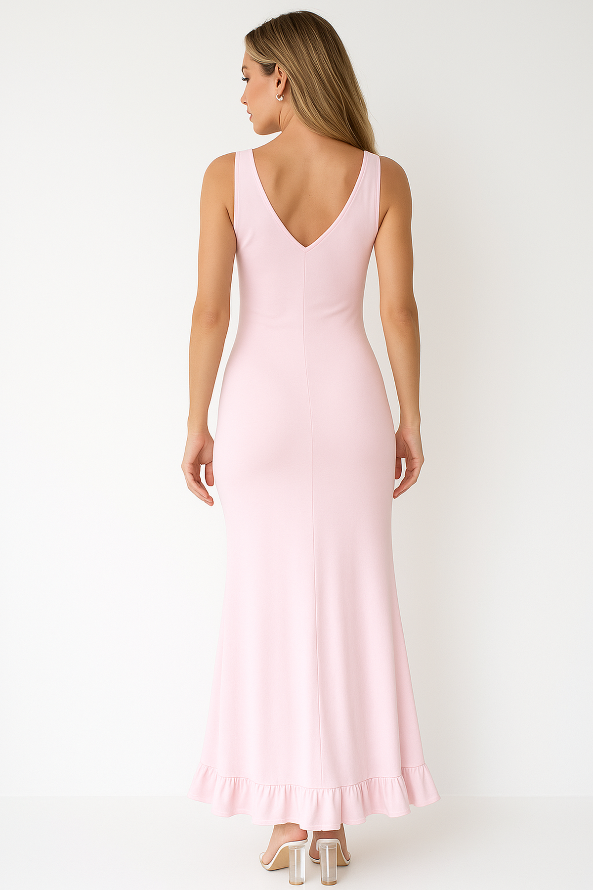 Maxikleid mit Raffung – Rückenfrei & figurbetont für besondere Nächte