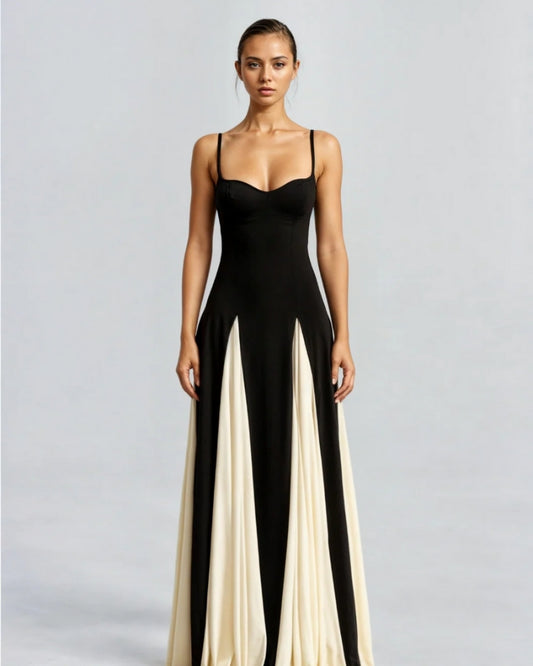 Abendkleid Damen – Maxikleid mit fließender Silhouette für Tag und Abend