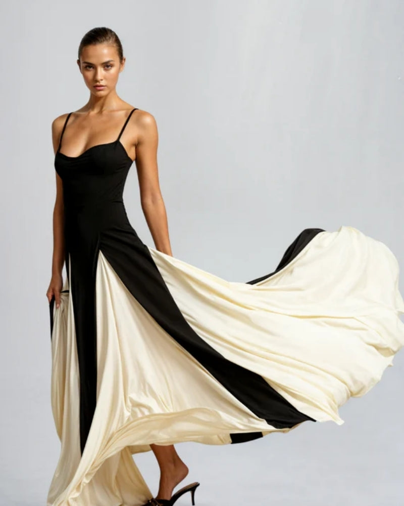 Abendkleid Damen – Maxikleid mit fließender Silhouette für Tag und Abend