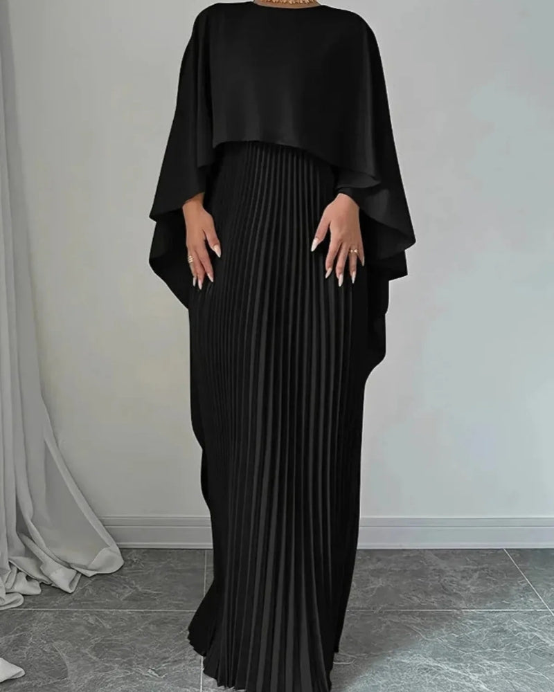 Abendkleid lang – Faltenstruktur und fließende Silhouette für festliche Anlässe