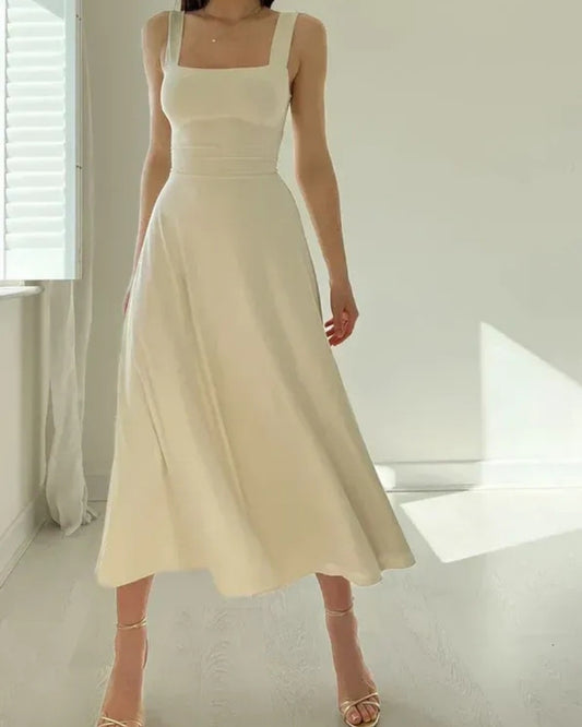 Abendkleid mit Trägern | Elegantes Midi Kleid