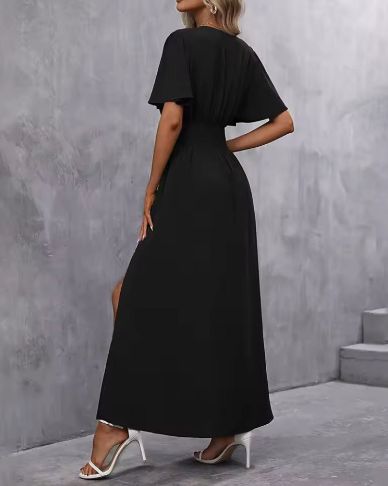 Abendkleider lang – Figurbetontes Maxikleid mit Seitenschlitz