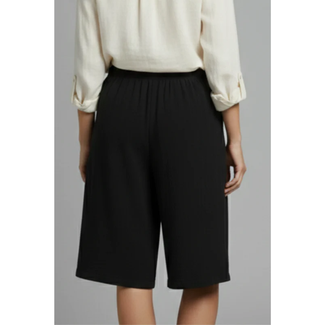 Amelie | Damen Shorts Mit Elastischem Bund Und Knöpfen Für Freizeit