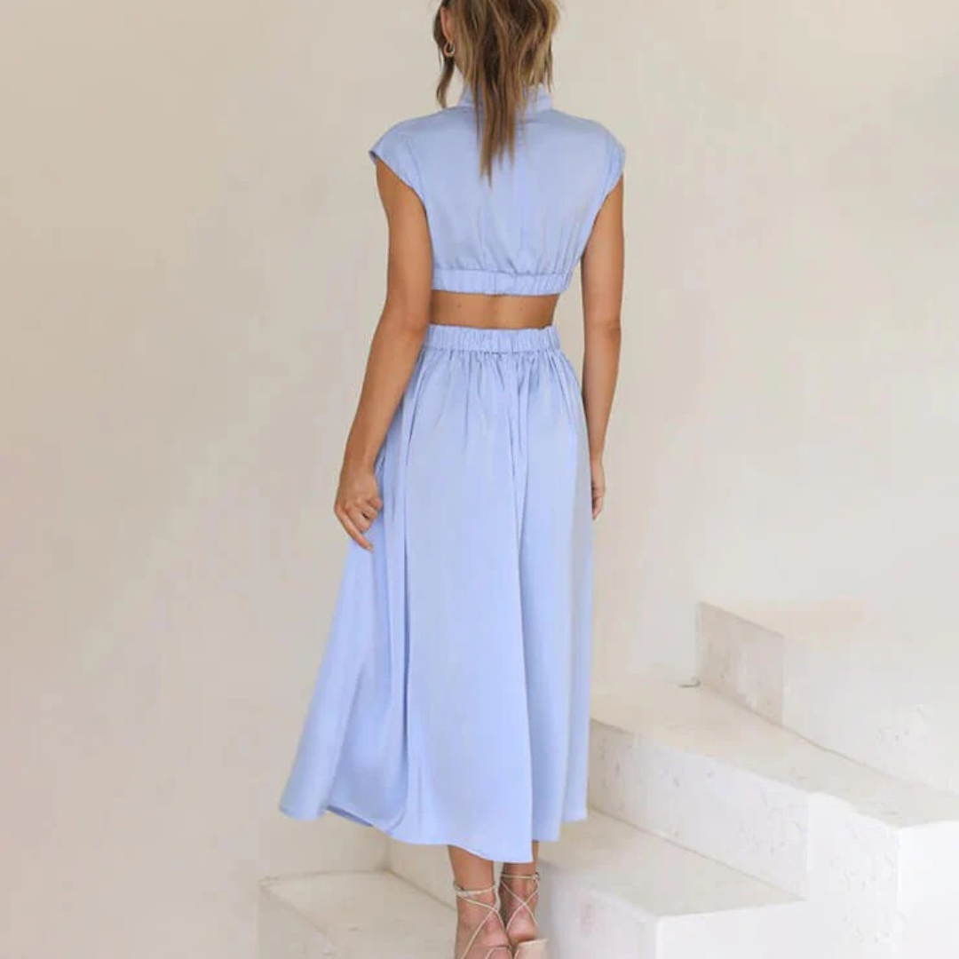 Ava | Damen Midi Sommerkleid Für Alltag Und Freizeit