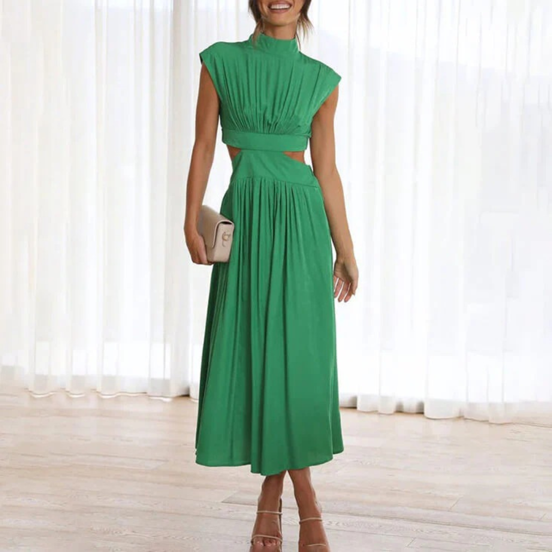 Ava | Damen Midi Sommerkleid Für Alltag Und Freizeit