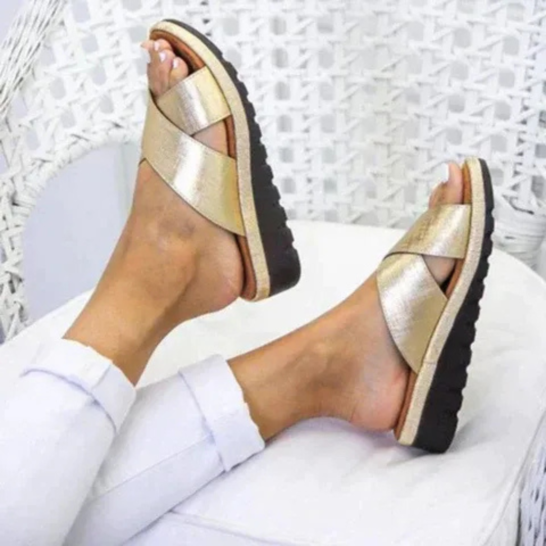 Aylin | Damen Sandalen Flach Reise Alltag Stil