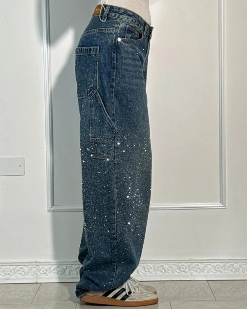 Baggy Jeans – eleganter weiter Schnitt mit dezentem Glanz-Finish