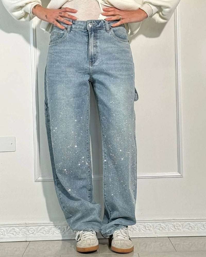 Baggy Jeans – eleganter weiter Schnitt mit dezentem Glanz-Finish