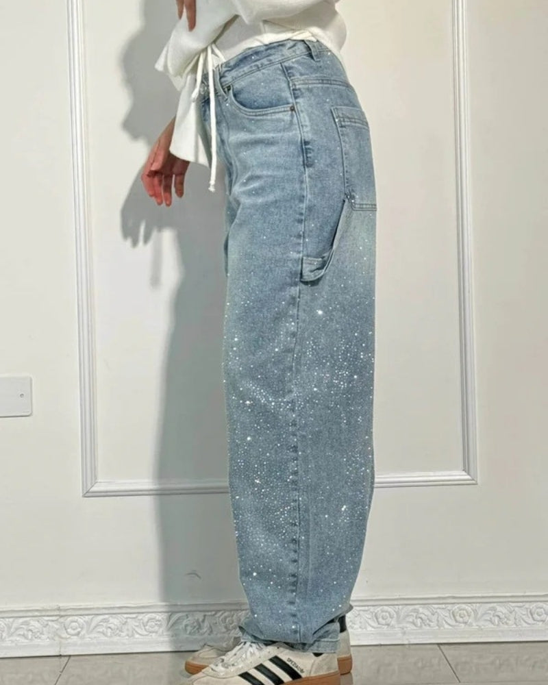 Baggy Jeans – eleganter weiter Schnitt mit dezentem Glanz-Finish