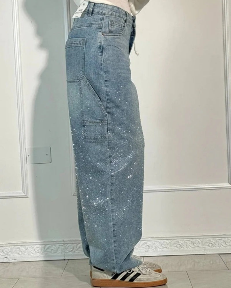 Baggy Jeans – eleganter weiter Schnitt mit dezentem Glanz-Finish