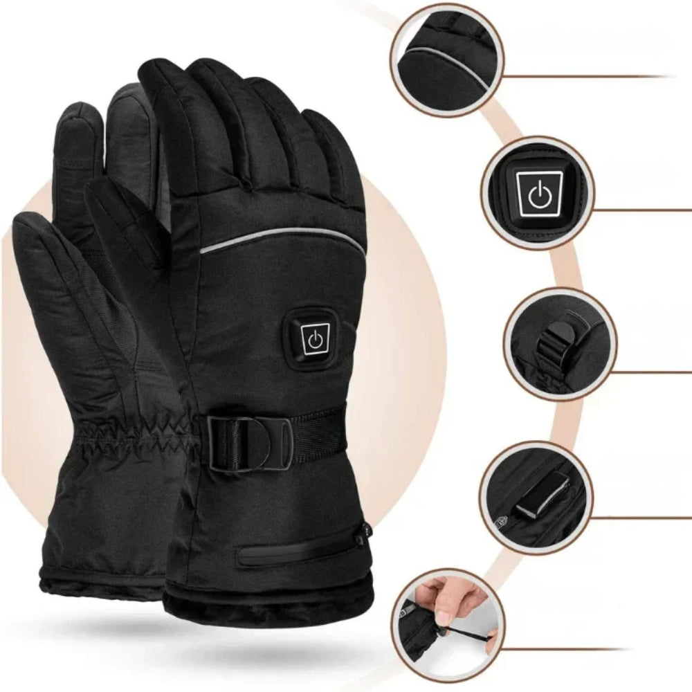 Beheizte Winterhandschuhe - einstellbare Temperatur mit Touchscreen-Bedienung