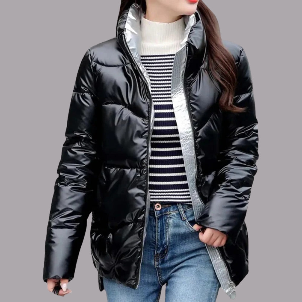 Beleuchtete Winterjacke - Stilvoller Damenmantel für Nachtsichtbarkeit