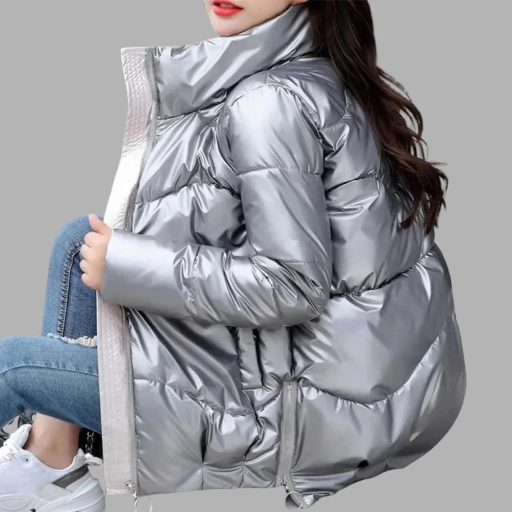 Beleuchtete Winterjacke - Stilvoller Damenmantel für Nachtsichtbarkeit