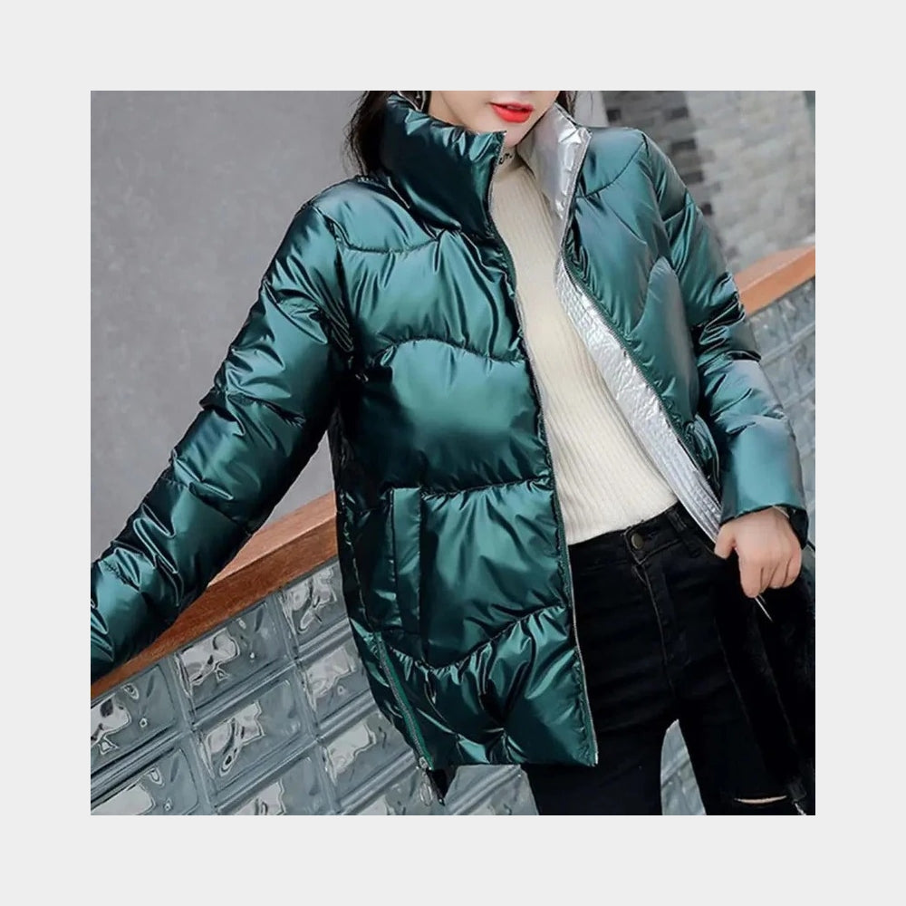 Beleuchtete Winterjacke - Stilvoller Damenmantel für Nachtsichtbarkeit