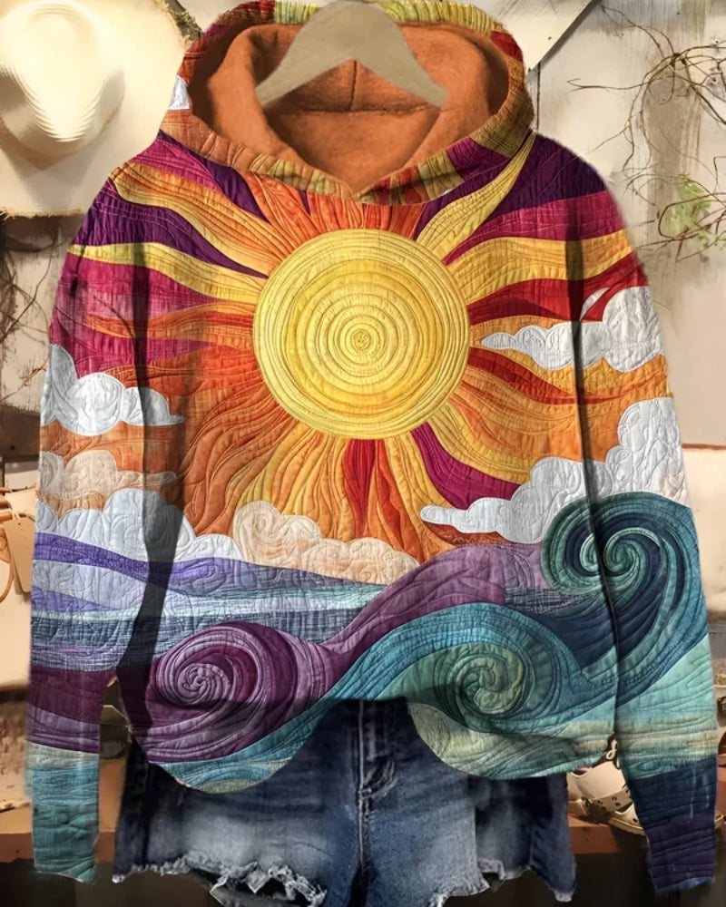 Bequemer Damen-Hoodie – Modernes Farbspiel für Freizeit und Alltag