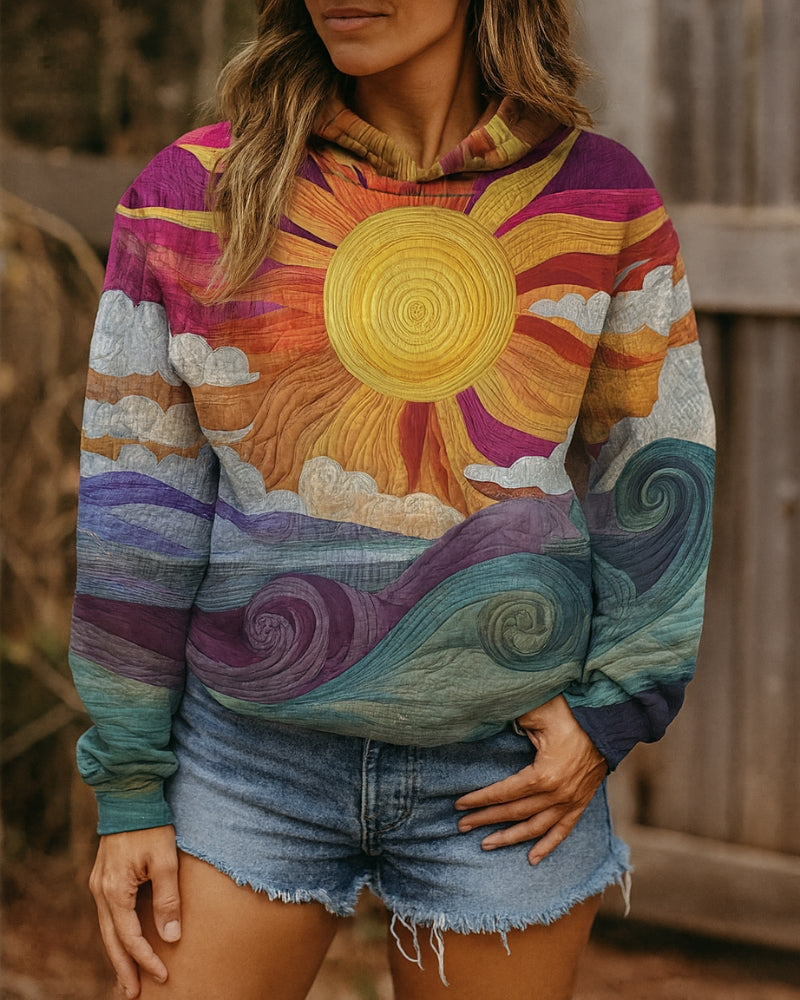 Bequemer Damen-Hoodie – Modernes Farbspiel für Freizeit und Alltag