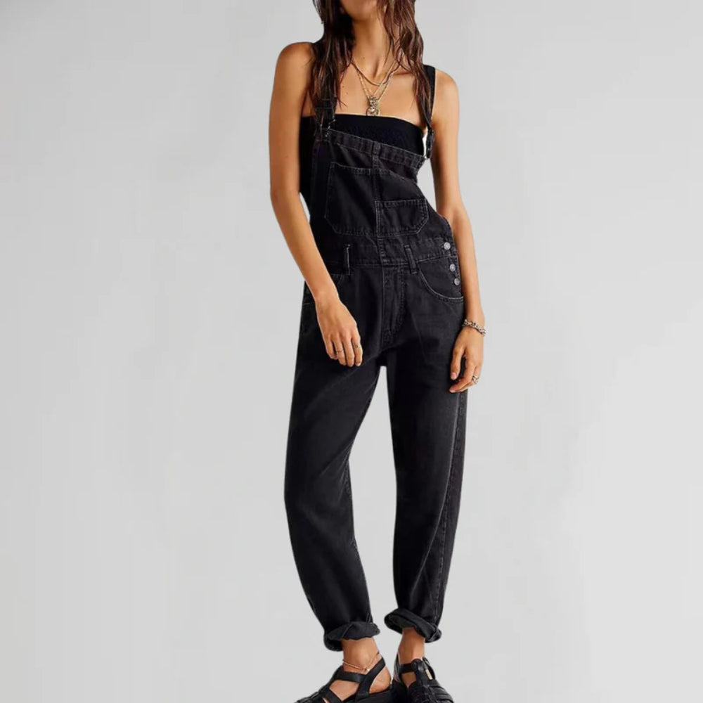 Bequemer Damen-Overall – Stilvoller Jumpsuit mit gekreuztem Rücken