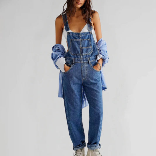 Bequemer Damen-Overall – Stilvoller Jumpsuit mit gekreuztem Rücken