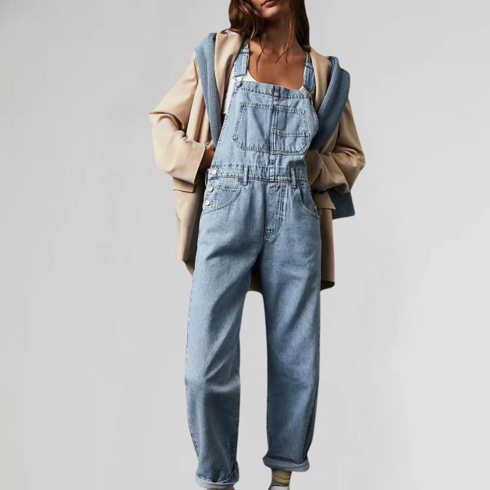 Bequemer Damen-Overall – Stilvoller Jumpsuit mit gekreuztem Rücken