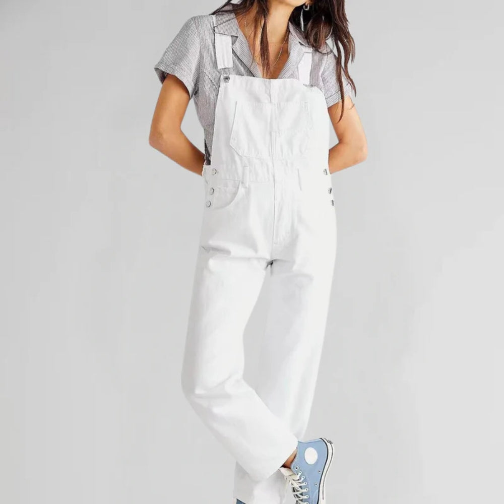 Bequemer Damen-Overall – Stilvoller Jumpsuit mit gekreuztem Rücken