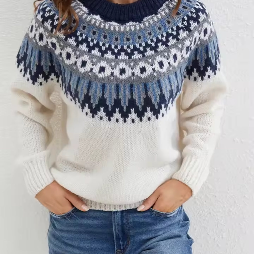 Bequemer Damen-Pullover - klassisch mit langen Ärmeln