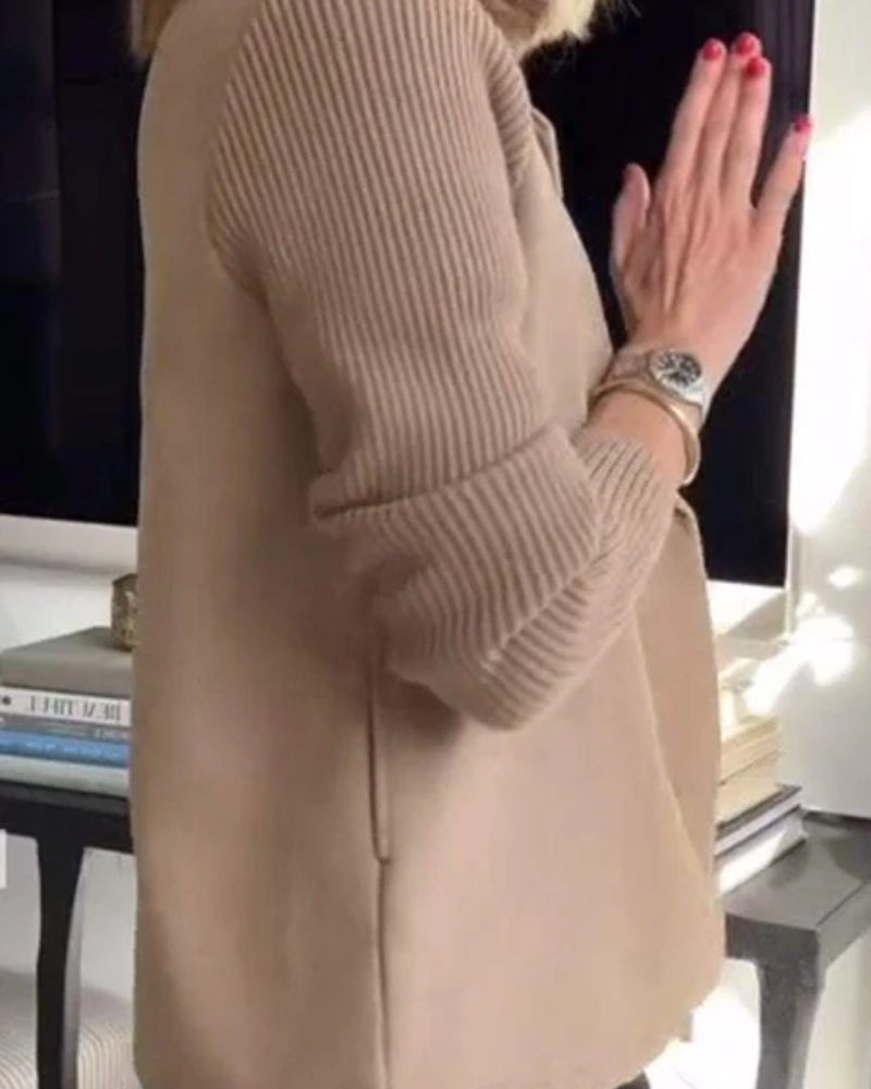 Blazer Damen – Doppelreihig mit Strickärmeln