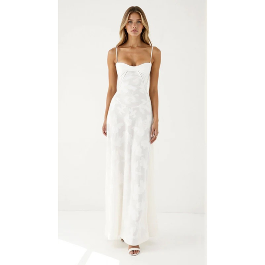 Brigitte | Damen Maxi Kleid Für Hochzeitsgast Im Slip Stil