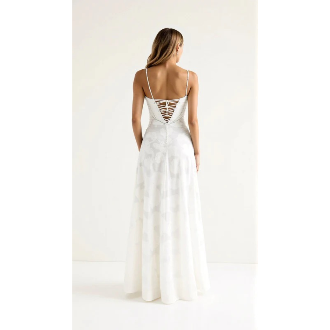 Brigitte | Damen Maxi Kleid Für Hochzeitsgast Im Slip Stil