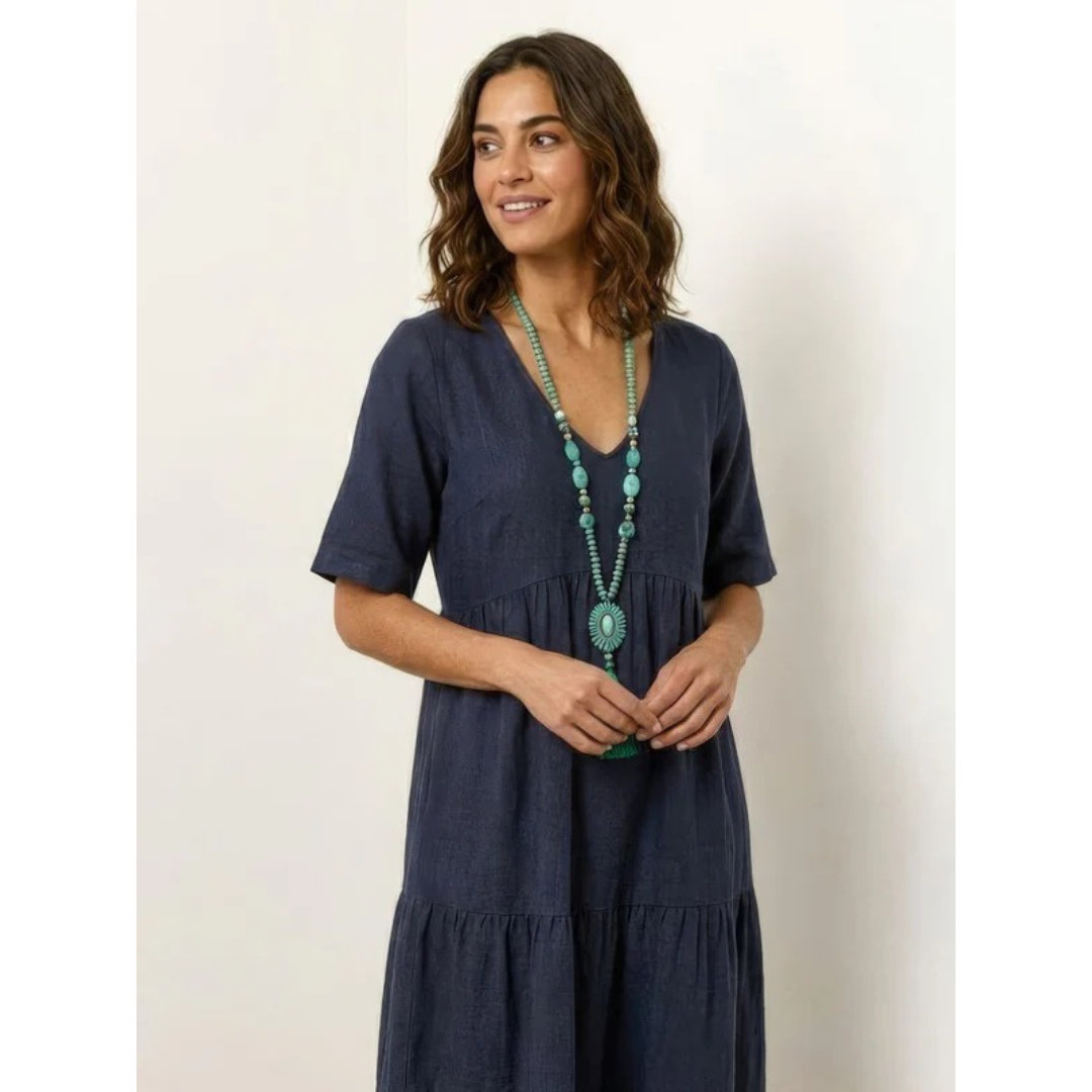 Brooklyn | Damen Leichtes Boho Sommerkleid Maxi Stufen