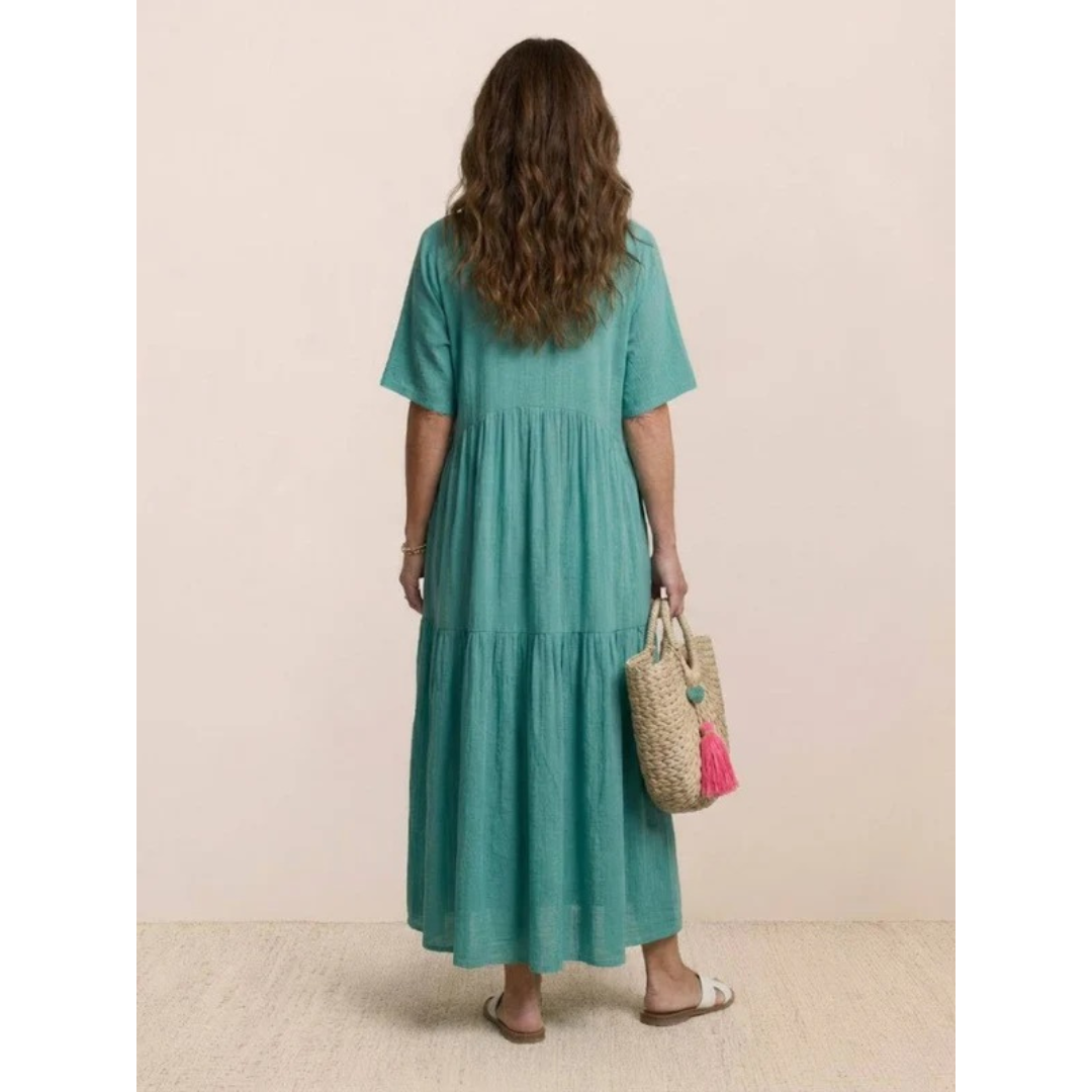 Brooklyn | Damen Leichtes Boho Sommerkleid Maxi Stufen