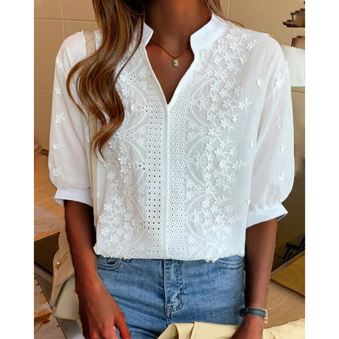 Brunhilde | Damen Bluse Mit Puffärmeln