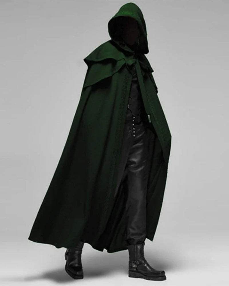 Cape im Gothic-Stil – Offene Jacke mit Kapuze für Herbst und Winter