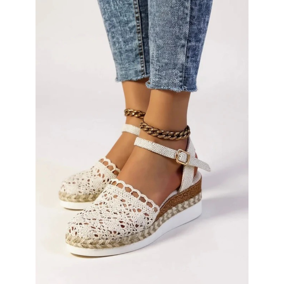 Chiara | Damen Elegant Sandalen Keilabsatz