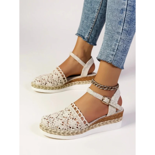 Chiara | Damen Elegant Sandalen Keilabsatz