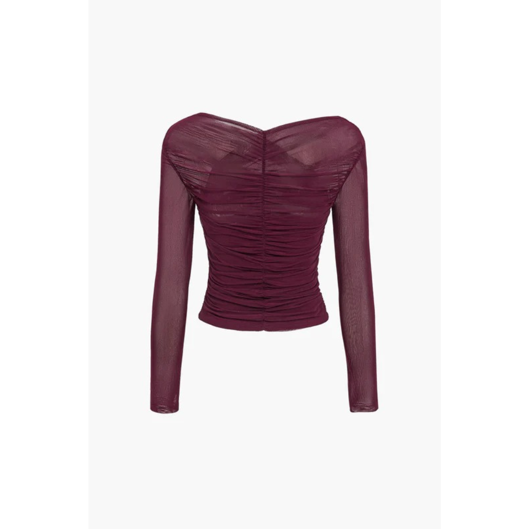 Christel | Damen Bluse Langarm Mit Rüschen