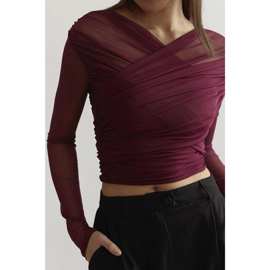 Christel | Damen Bluse Langarm Mit Rüschen