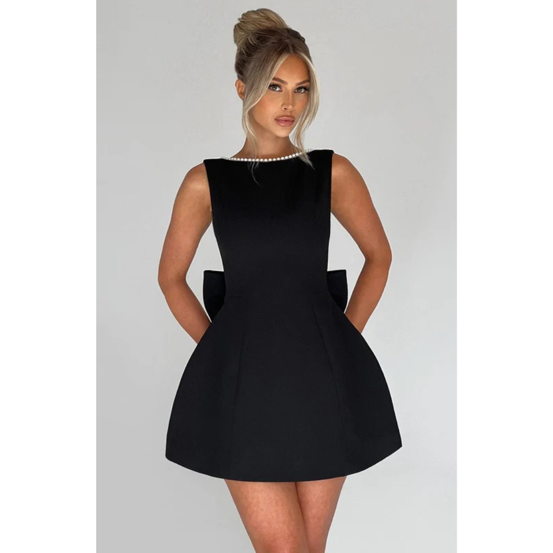 Dagmar | Damen Mini Kleid Für Feier Mit Struktur Design