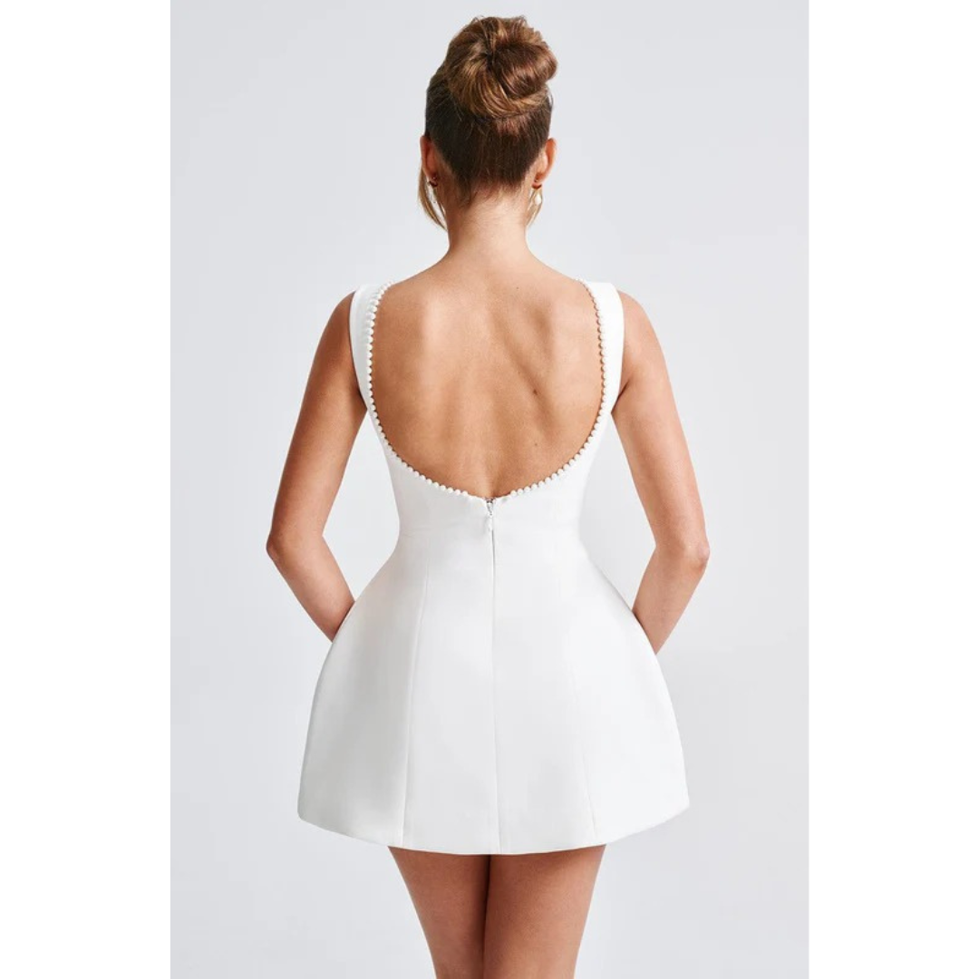 Dagmar | Damen Mini Kleid Für Feier Mit Struktur Design