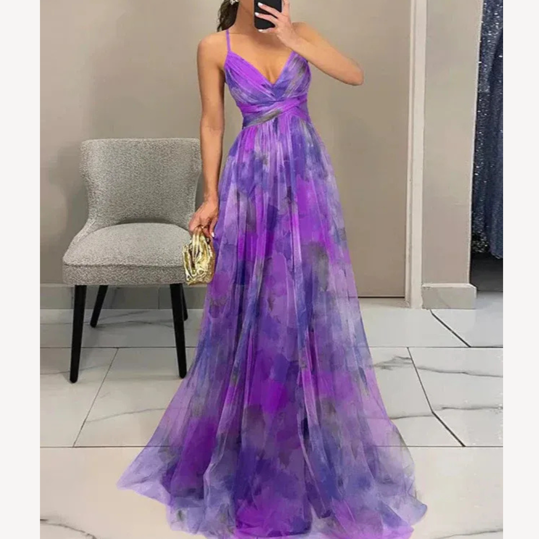 Damen Abendkleid Blumen – Maxikleid mit Mühelose Eleganz