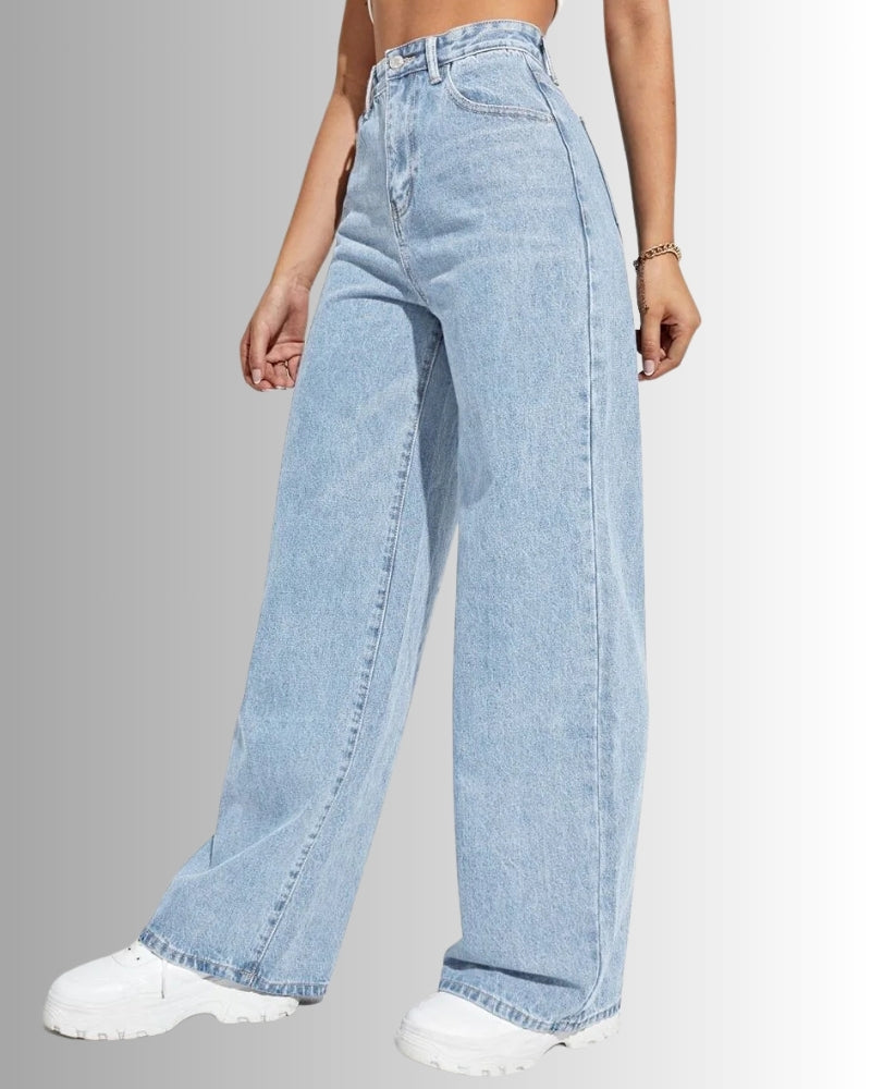 Damen Baggy Jeans mit klarer Silhouette – Zeitloser Look für Alltag und Freizeit