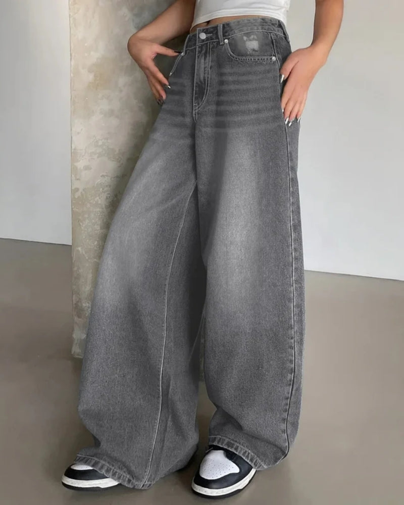 Damen Baggy Jeans mit moderner Weite – Lässiger Stil für Freizeit und Alltag