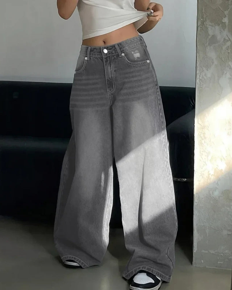 Damen Baggy Jeans mit moderner Weite – Lässiger Stil für Freizeit und Alltag