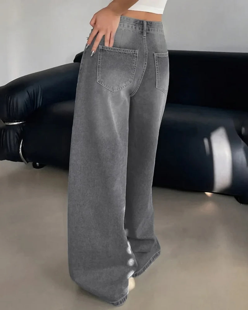 Damen Baggy Jeans mit moderner Weite – Lässiger Stil für Freizeit und Alltag