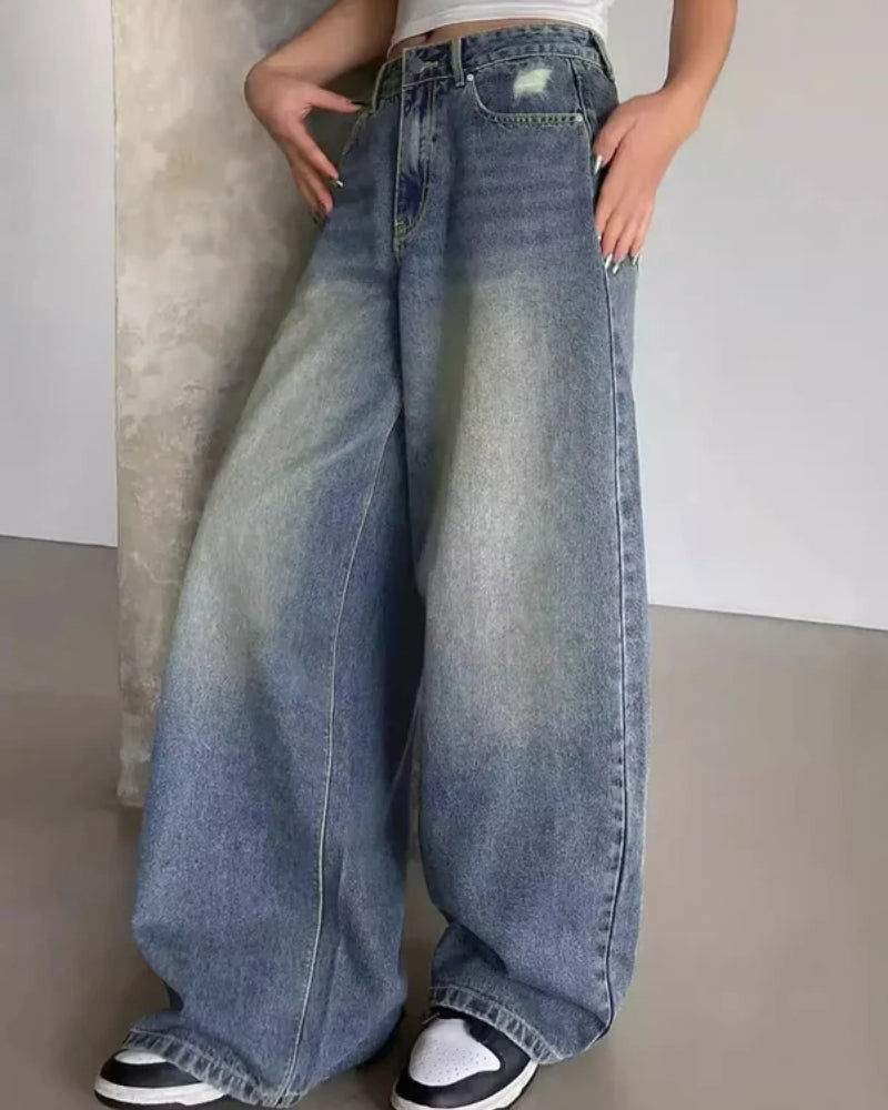 Damen Baggy Jeans mit moderner Weite – Lässiger Stil für Freizeit und Alltag
