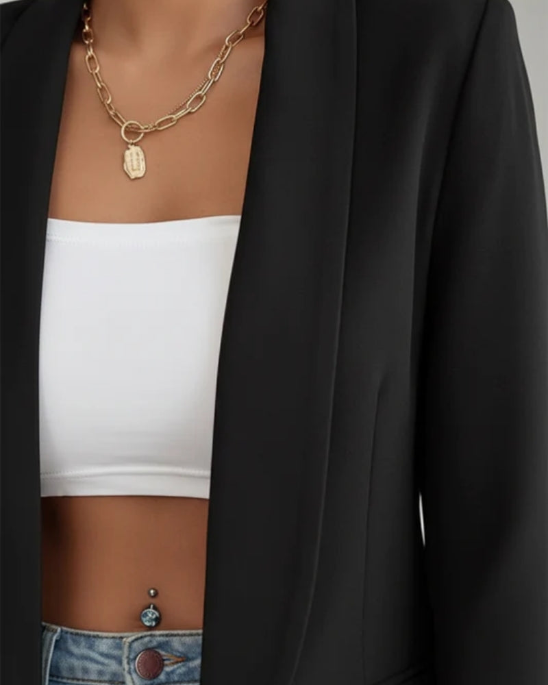 Damen Blazer – Klassischer taillierter Blazer mit Lapelkragen und vielseitigem Design