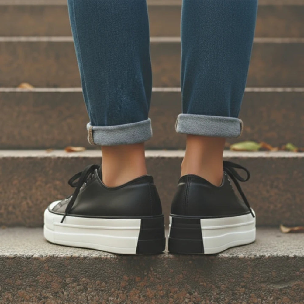 Damen Canvas Schuhe – Sneaker mit Plateausohle und atmungsaktivem Design für Freizeit und Alltag