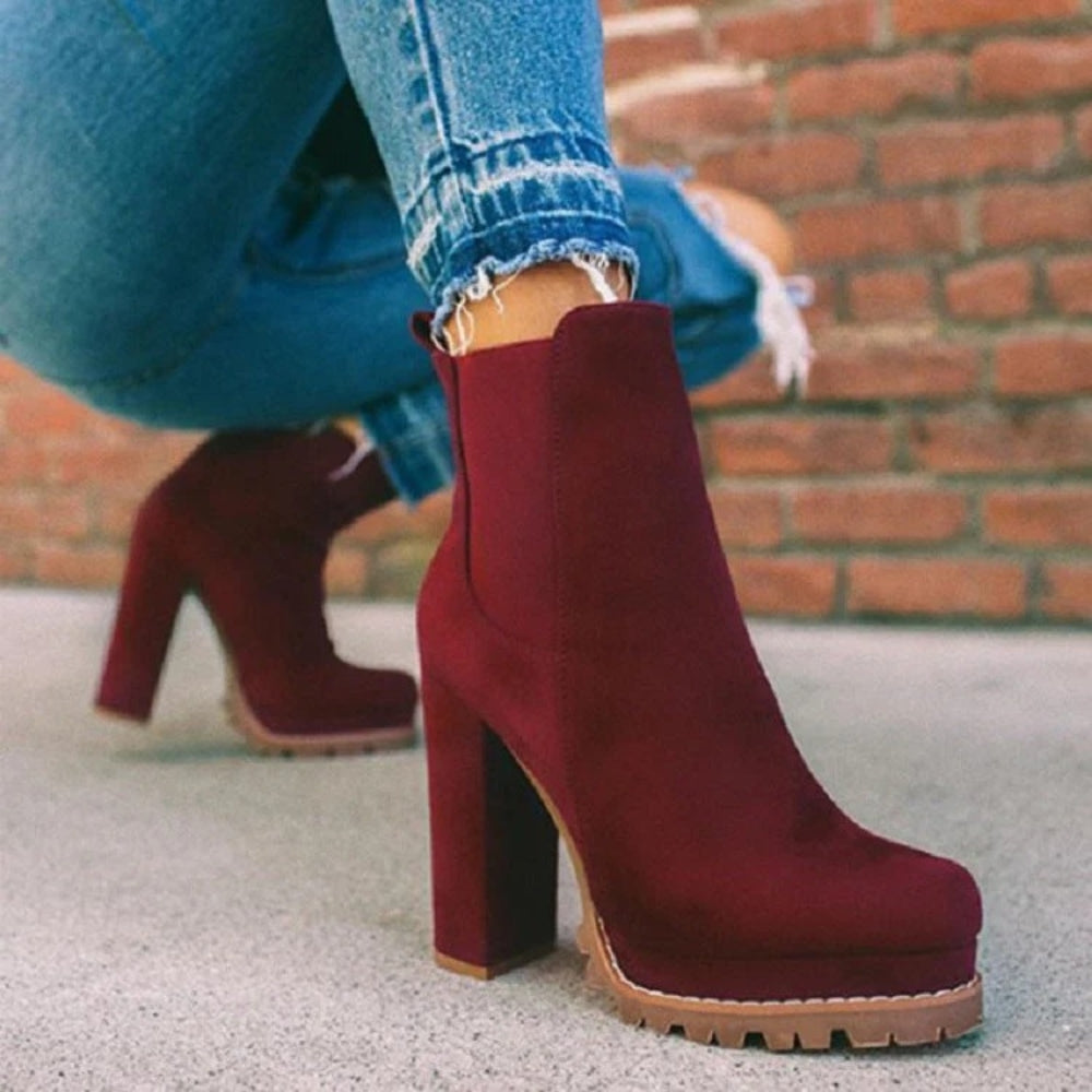 Damen Casual Runde Zehe Stiefeletten - Alltagsschuhe
