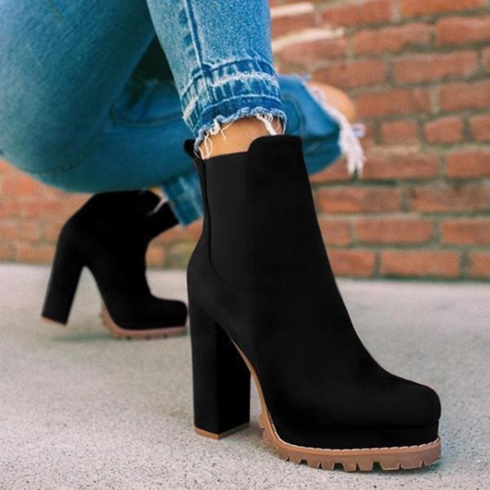 Damen Casual Runde Zehe Stiefeletten - Alltagsschuhe